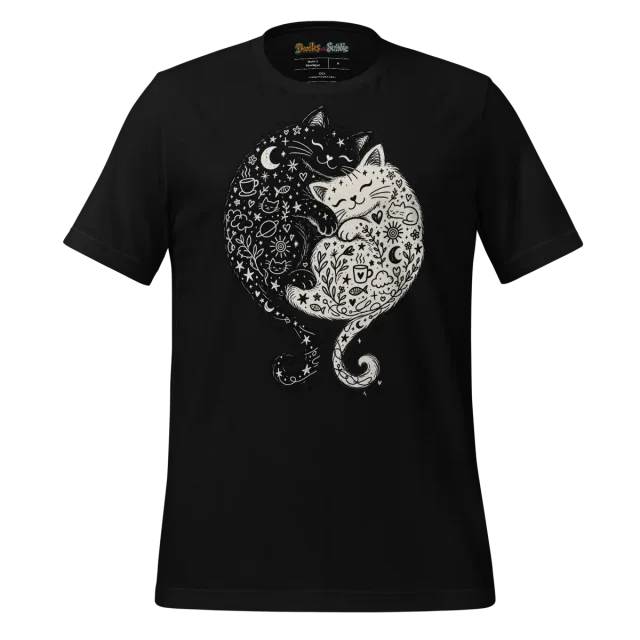 Yin Yang T Shirt Harmonious Balance Doodle alternate view