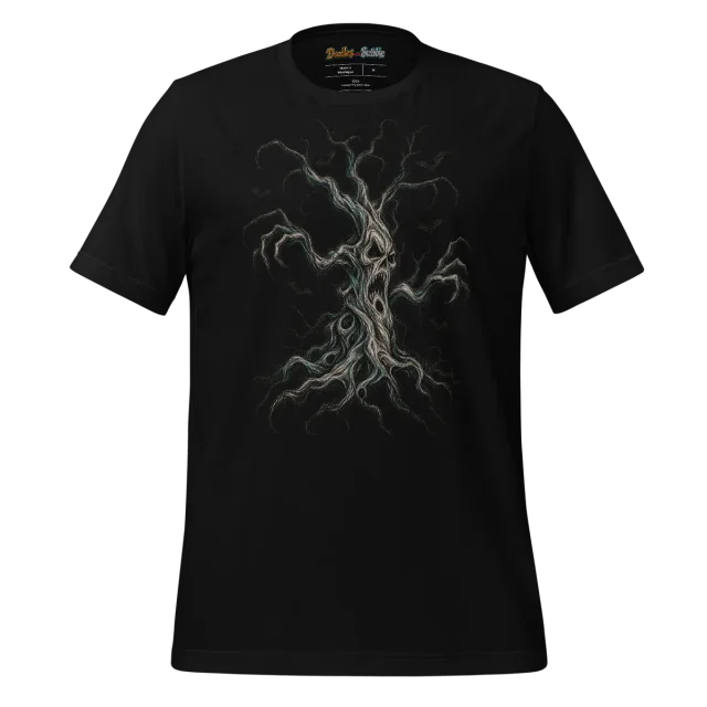 Scribbled Haunted Tree T Shirt for Halloween alternate view