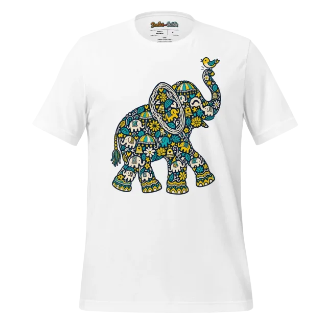 Psychedelic Elephant T Shirt Mystical Elegance