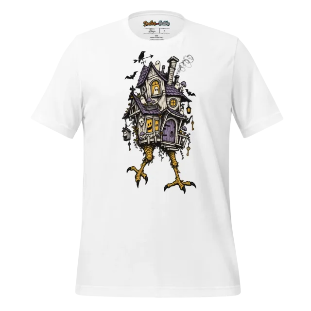 Haunted Homestead T Shirt with Spooky Cottage Doodle