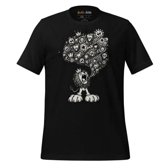 Zentangle Lion T Shirt Regal Roar of the Wilderness alternate view