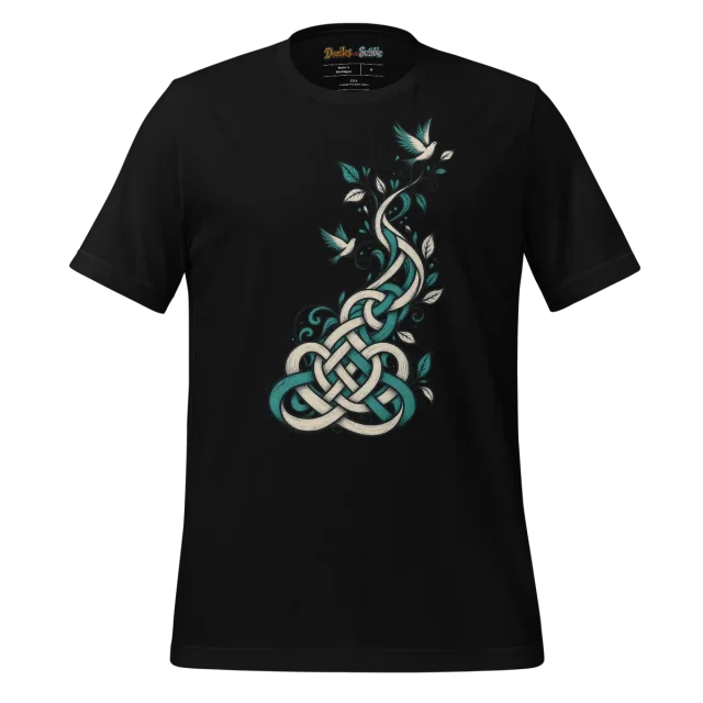 Celtic Knot T Shirt with Fusion Doodle Art alternate view