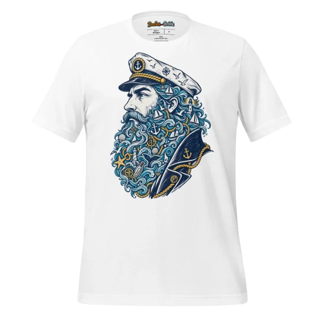 Nautical Captain T Shirt Captain's Gaze Doodle