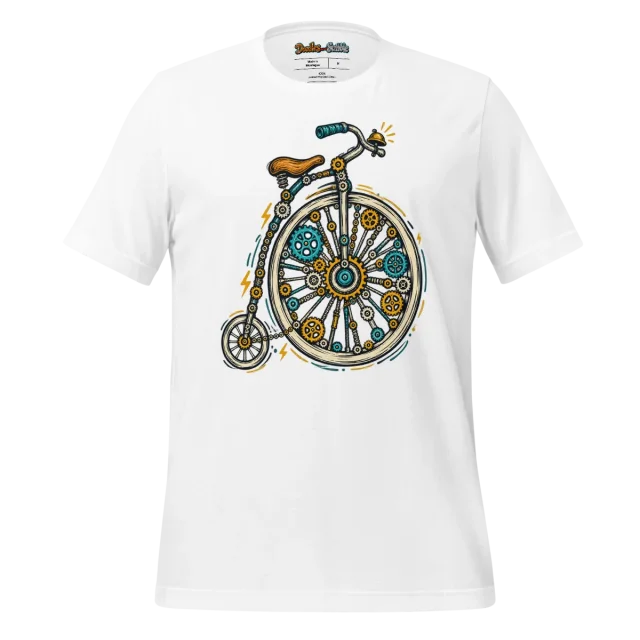 Abstract Gear Cycle T Shirt Mechanical Doodle Art