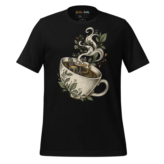 Café Doodle T Shirt Sophisticated Sip Design alternate view