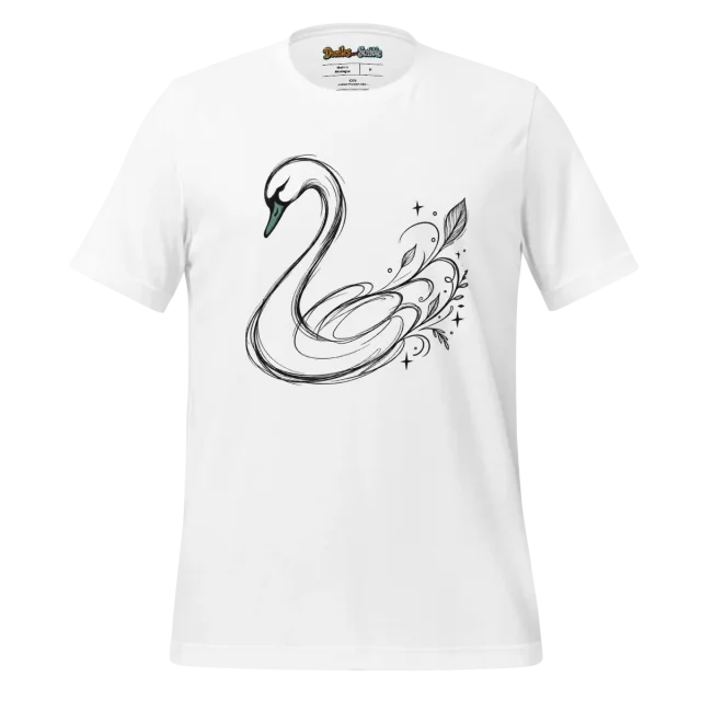 Elegant Swirl T Shirt Simplistic Grace Doodle