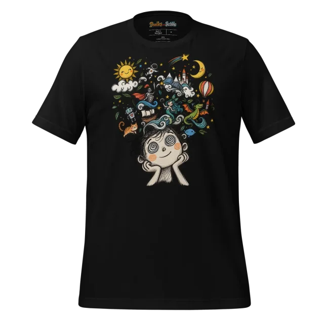Whimsical Doodle T Shirt Narrative Threads Design alternate view