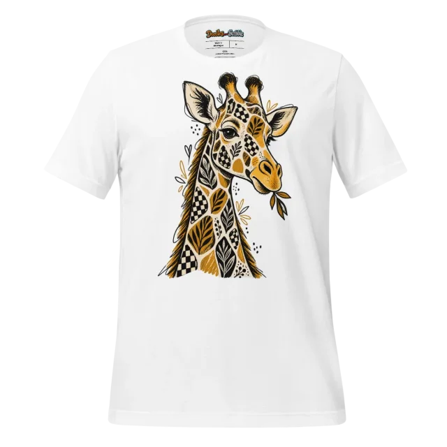 Abstract Giraffe T Shirt with Pattern Illusion Art