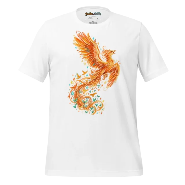 Psychedelic Phoenix T Shirt Rebirth in Colours