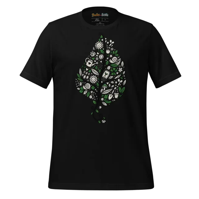 Solitary Leaf T Shirt Single Simplicity Doodle alternate view