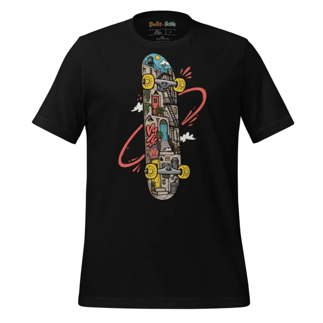 Skateboarding Doodle T Shirt Urban Glide alternate view