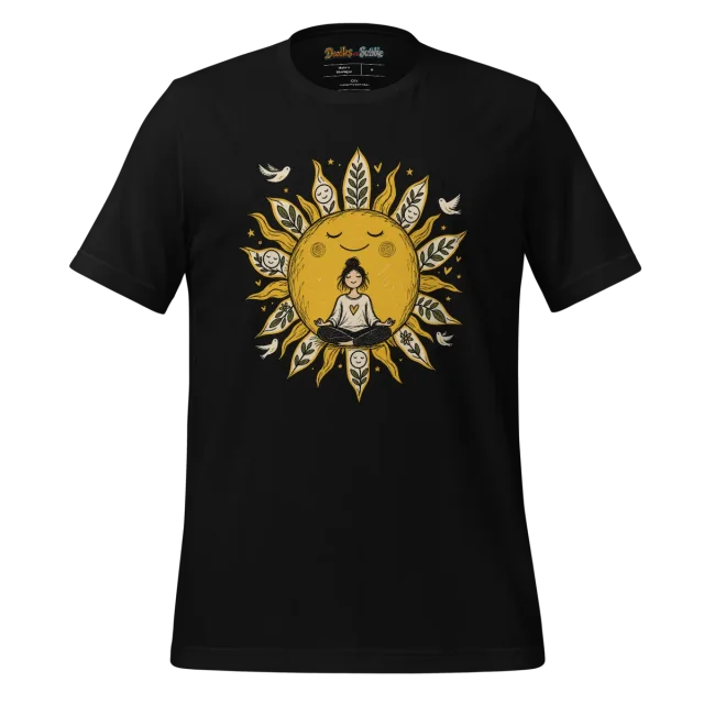 Meditation Sun T Shirt Radiant Mindfulness Doodle alternate view