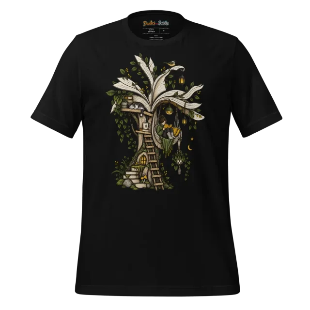 Bibliophile Retreat T Shirt Zen Mind Doodle alternate view