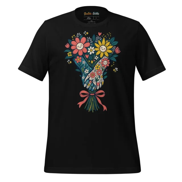 Floral Unity T Shirt Bouquet of Harmony Doodle alternate view