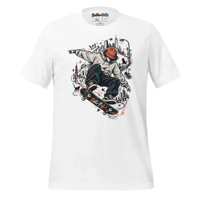 Skyline Skater T Shirt Urban Skate Art