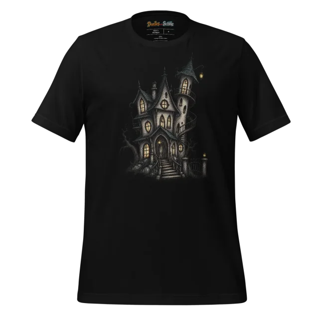 Haunted House T Shirt Twisting Stairs Scribble alternate view