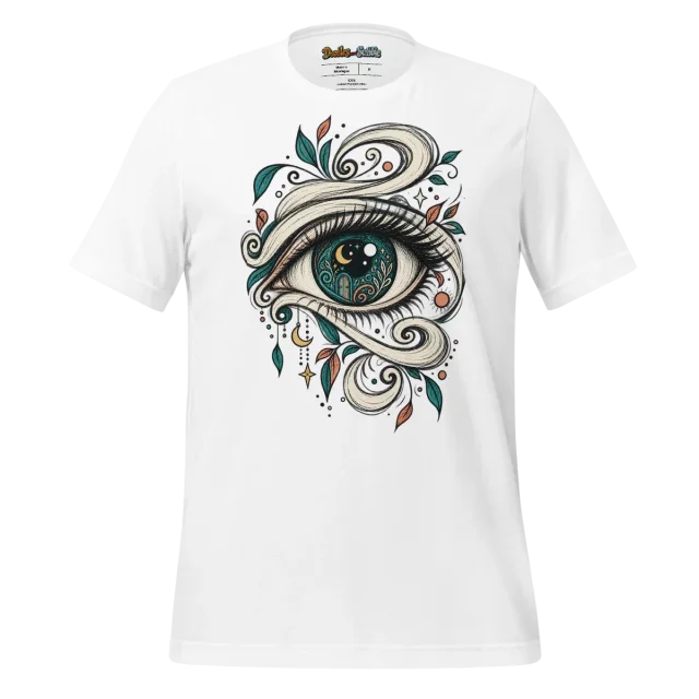Abstract Eye T Shirt with Swirl Doodle