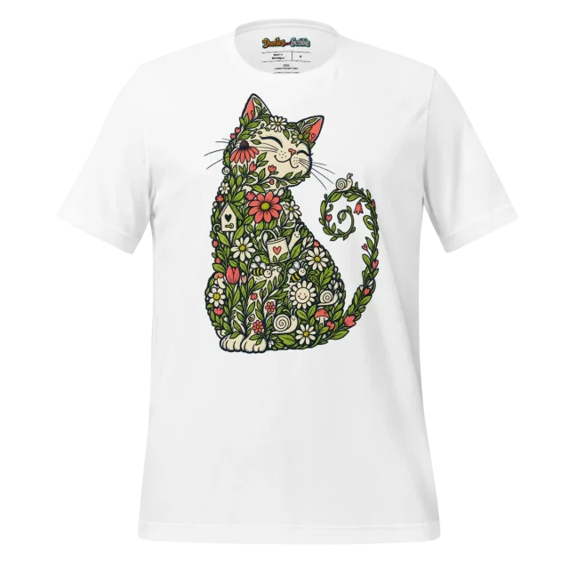 Garden Fantasy T Shirt Playful Nature Doodle