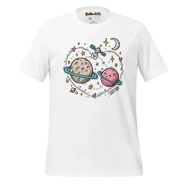 Cosmic Affection T Shirt with Astral Love Doodle