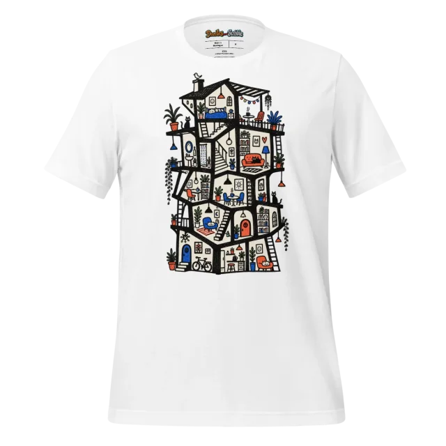 Modernist Architecture T Shirt Urban Structure Doodle