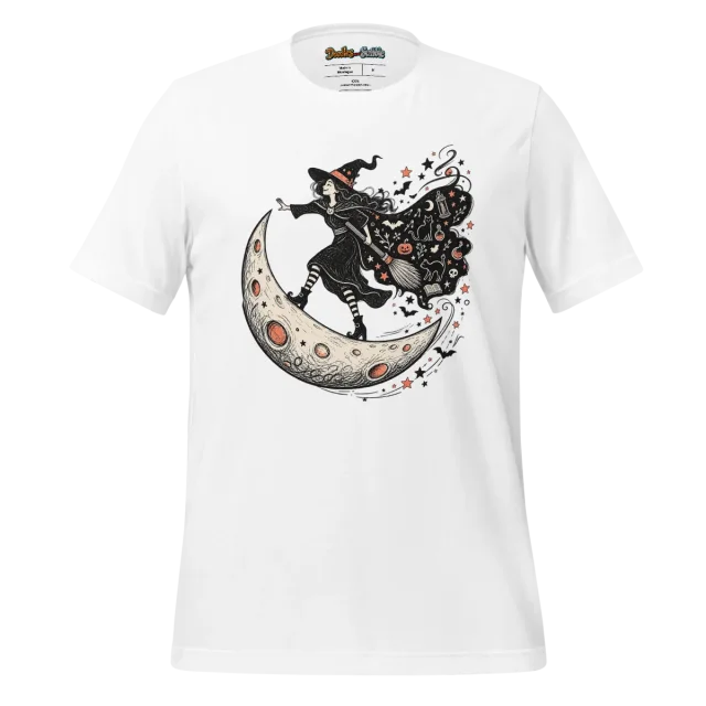 Halloween Moon Flight T Shirt Witch's Nocturnal Journey