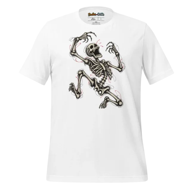 Skeleton Scribble T Shirt Frenzied Bones Design