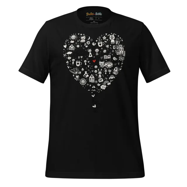 Heart Swirls T Shirt Love in Abundance alternate view