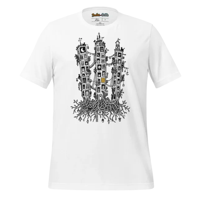 Skyscraper Silhouette T Shirt Urban Elegance Scribble