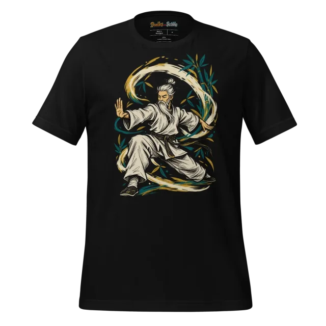 Zen Master Doodle Martial Arts T Shirt with Front Print alternate view