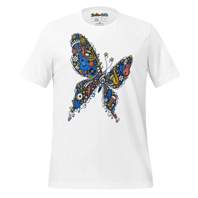 Symphonic Butterfly T Shirt Wings of Harmony