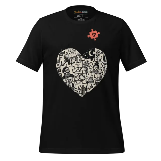 Heart Puzzle T Shirt Love's Labyrinth Doodle alternate view