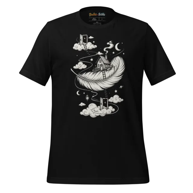 Monochrome Dreamscape T Shirt Intricate Thoughts Doodle alternate view