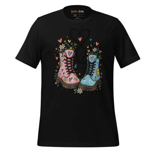 Whimsical Love T Shirt with Artistic Doodle alternate view