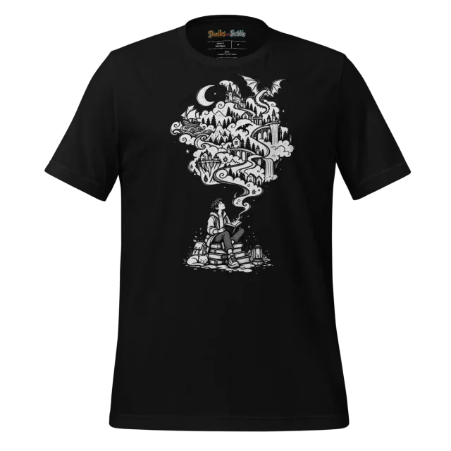 Storyteller Emblem T Shirt with Enigmatic Speech Doodle alternate view