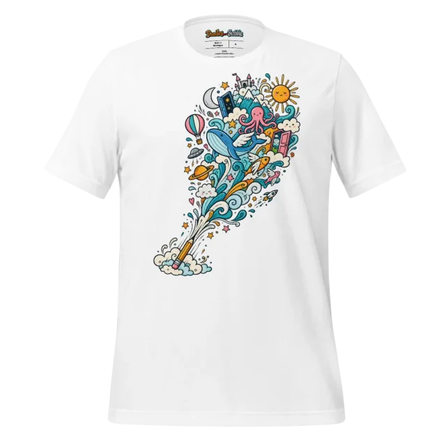 Abstract Doodle T Shirt Whimsical Imagination Explosion