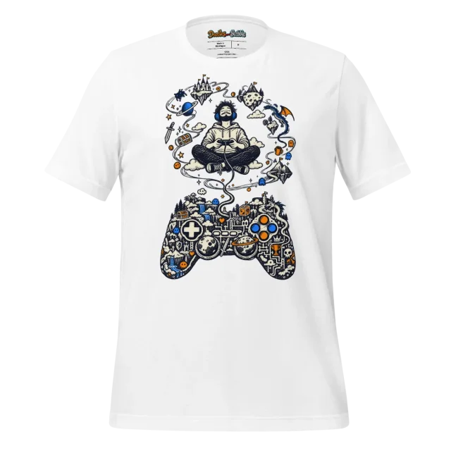 Digital Realms T Shirt Gamer's Odyssey Artwork