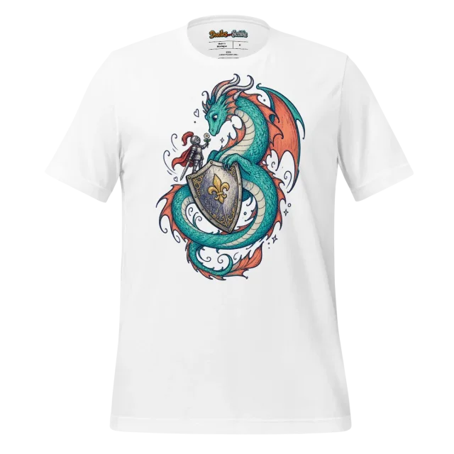 Knight Dragon Duel T Shirt Legendary Scribble
