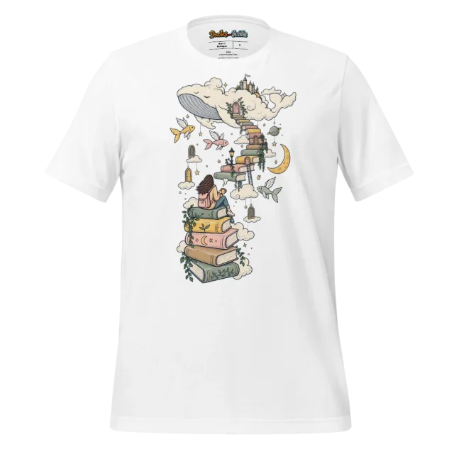 Surreal Doodle T Shirt with Pastel Melange Artwork