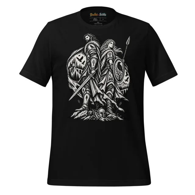 Monochrome Warriors T Shirt from the Epic Saga alternate view