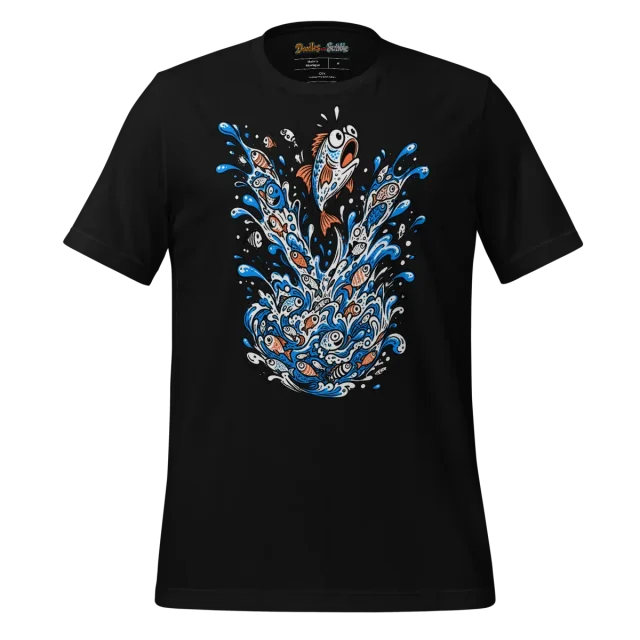 Psychedelic Fish T Shirt Aquatic Colour Splash alternate view
