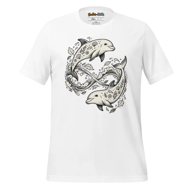 Playful Porpoise T Shirt in Monochrome
