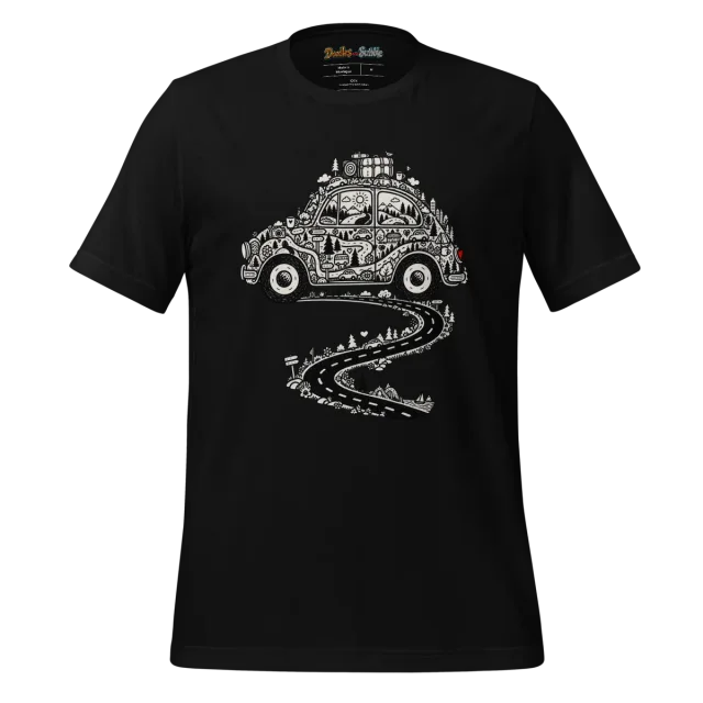 Classic Car Doodle T Shirt Vintage Drive alternate view