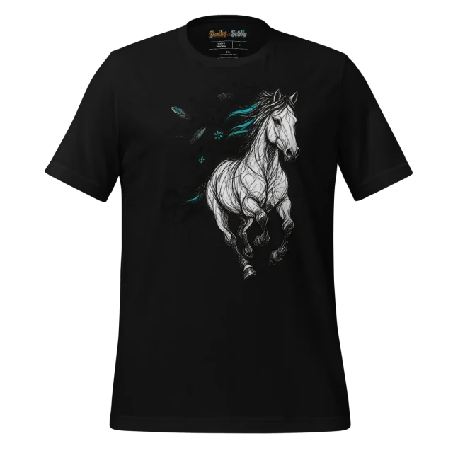 Galloping Spirit T Shirt Soulful Scribbles Design alternate view