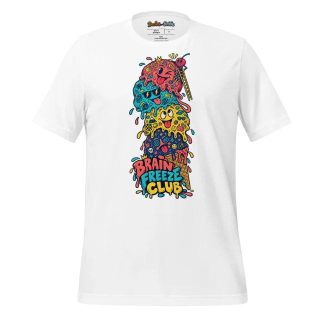 Ice Cream Cone T Shirt Colourful Summer Doodle