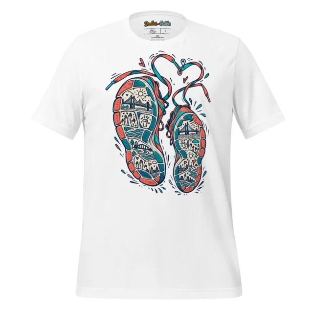 Marathon Runner T Shirt Soulful Scribbles Flow