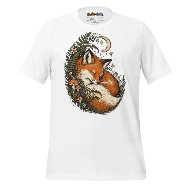Forest Fox T Shirt Enchanted Intricate Design