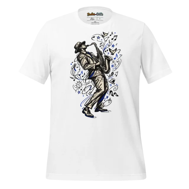 Abstract Musician T Shirt Rhythmic Ink Flow Art