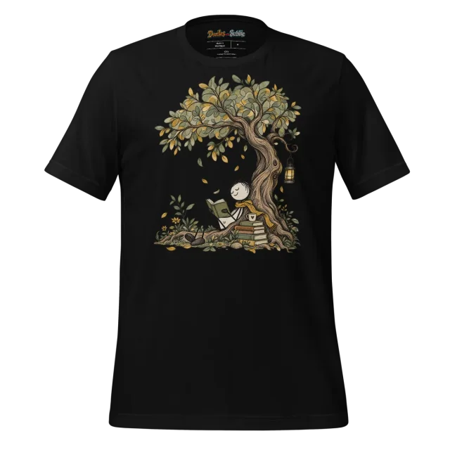 Reading Nook T Shirt Serene Stick Figure Retreat alternate view