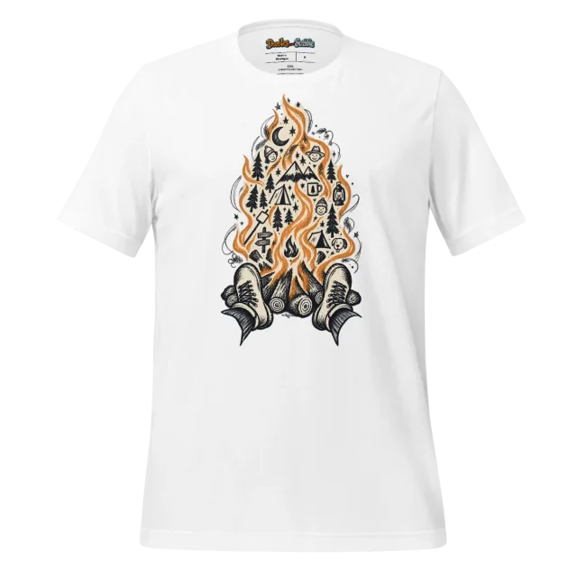 Campfire Nights T Shirt with Wilderness Doodle