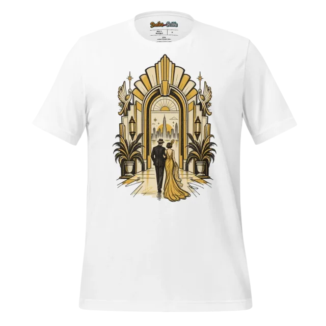 Art Deco Gateway T Shirt Golden Age Doodle Design